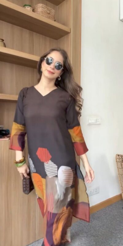DC 110 Black Fox Georgette Kurti with Digital Print. Wedding, Party, Festive, Events, Grab it for ₹1499. Delivery 4-6 Working Days. Shop now. | Bollywood Kurti, Creative Kurtis, Designer Kurti, Kurti, Party Wear Kurti, Selfie Kurti