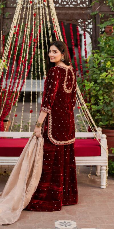 VLM 304 Maroon Viscos Velvet Salwar Suit Perfect for Wedding, Party, Festival Celebrations, Pooja, Ethnic Day – . Festive Deal ₹2399. Delivery 4-6 Wo | Designer Suits, Jump Suits, Tops & Bottoms, Track Suits, Trendy Wear, Casual Suits, Creative suits, Palazzo Suits, Party Wear Suits, Patiala Suits, Salwar suit, Straight Suits