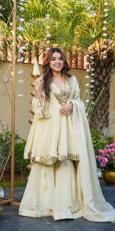 VLM 306 Off White Cosmos Silk Salwar Suit Perfect for Wedding, Party, Ethnic Day, Anniversary, Pooja – . Exclusive Offer ₹2549. Delivery 4-6 Worki | Designer Suits, Jump Suits, Tops & Bottoms, Track Suits, Trendy Wear, Casual Suits, Creative suits, Palazzo Suits, Party Wear Suits, Patiala Suits, Salwar suit, Straight Suits