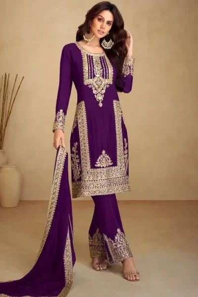 FC GULKAYRA 7473 Purple Chinon Salwar Suit Perfect for Wedding, Party, Durga Puja, Eid, Sangeet – . Grab it for ₹3199. Delivery 4-6 Working Days. | Designer Suits, Jump Suits, Tops & Bottoms, Track Suits, Trendy Wear, Casual Suits, Creative suits, Palazzo Suits, Party Wear Suits, Patiala Suits, Salwar suit, Straight Suits