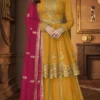 DS A 9125 Yellow Faux Georgette Salwar Suit with Embroidery Work. Special Price ₹2599. Delivery 4-6 Working Days. Shop now. | Designer Suits, Jump Suits, Tops & Bottoms, Track Suits, Trendy Wear, Casual Suits, Creative suits, Palazzo Suits, Party Wear Suits, Patiala Suits, Salwar suit, Straight Suits