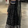Black Natural Crap Digital Print Work Salwar Suit