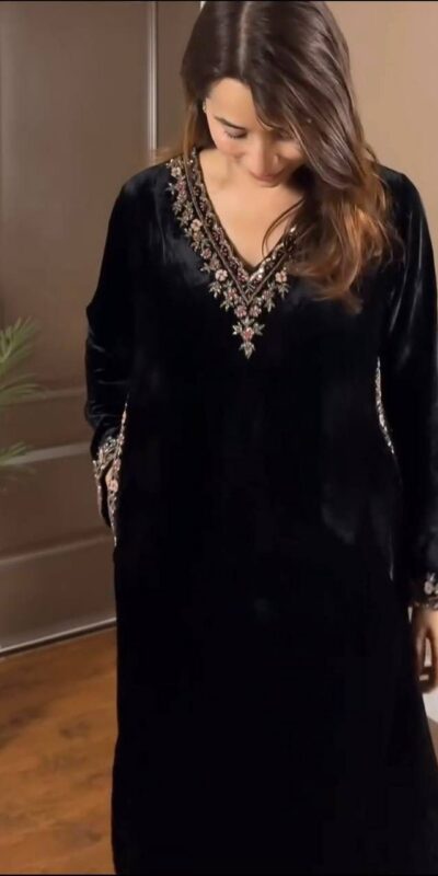 RTC 5810 Black Viscose velvet Salwar Suit. Perfect for Wedding, Party, Baby Shower, Housewarming, Eid – Get it for ₹1999. Delivery 4-6 Working Days. | Jump Suits, Straight Suits, Tops & Bottoms, Track Suits, Trendy Wear, Casual Suits, Creative suits, Designer Suits, Palazzo Suits, Party Wear Suits, Patiala Suits, Salwar suit