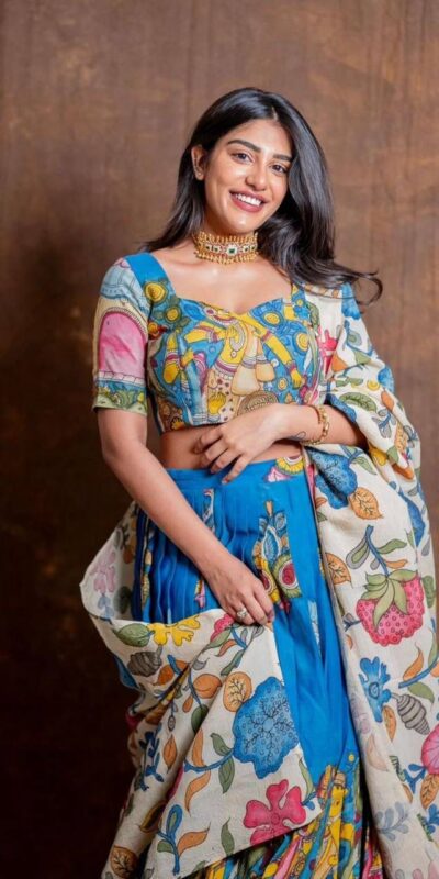 PC 425 Blue Color Chent Crep Lehenga Choli with Kalamkari Print. Special Price ₹2049. Delivery 4-6 Working Days. Shop now. | Bollywood Lehenga, Creative Lehenga, Designer Lehenga, Embroidered Lehenga, Lehenga, Party Wear Lehenga