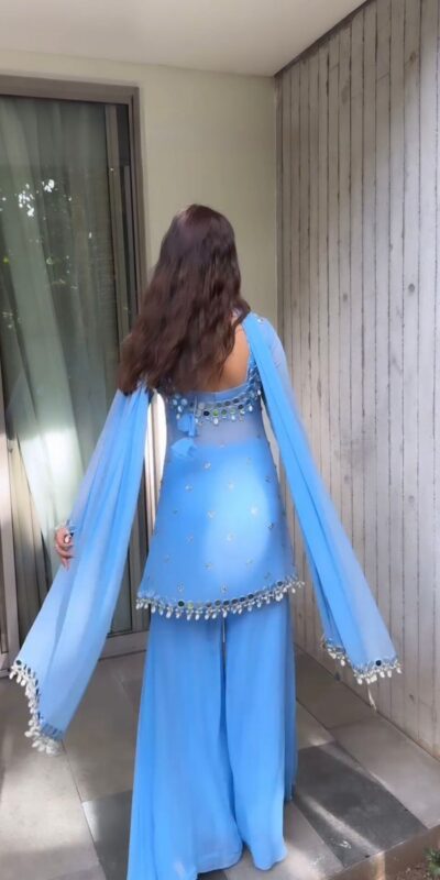 RTC 5779 Blue Faux Georgette Salwar Suit with Cowrie Work & Mirror Work. Best Price ₹1949. Delivery 4-6 Working Days. Shop now. | Jump Suits, Casual Suits, Creative suits, Designer Suits, Palazzo Suits, Party Wear Suits, Patiala Suits, Salwar suit, Straight Suits