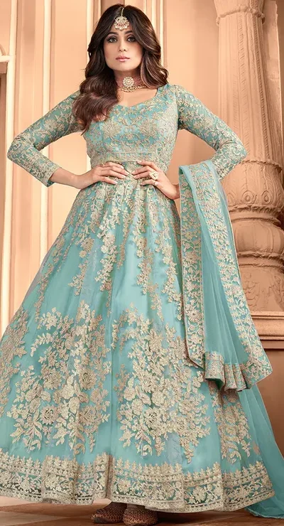 FC 8356 Blue in Color Heavy Net Embroidery Work Salwar Suit . Wedding, Party, Festive, Events, Special Price ₹3199. Delivery 4-6 Working Days. Shop now. | Jump Suits, Straight Suits, Tops & Bottoms, Track Suits, Trendy Wear, Casual Suits, Creative suits, Designer Suits, Palazzo Suits, Party Wear Suits, Patiala Suits, Salwar suit