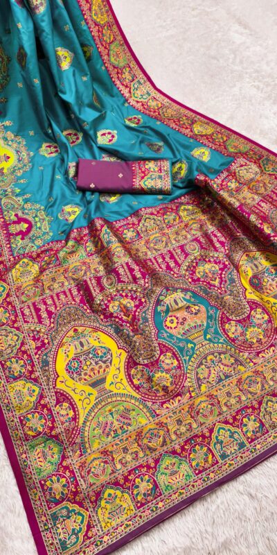 MB 56 Blue in Color Paithani Silk Lace Border & Lace Work Saree . Special Price ₹2399. Delivery 4-6 Working Days. Shop now. | Bollywood Sarees, Creative Sarees, Designer Sarees, Embroidered Sarees, Ethnic Saree, Modern Digital sarees, Party Wear Sarees, Sarees