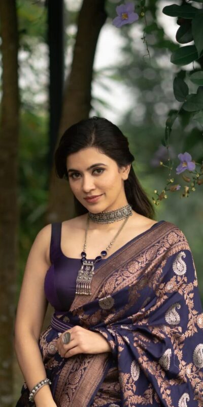 KPR 192 Blue Soft Lichi Silk Saree with Lace Border & Lace Work. Affordable Price ₹1449. Delivery 4-6 Working Days. Shop now. | Bollywood Sarees, Creative Sarees, Designer Sarees, Embroidered Sarees, Ethnic Saree, Modern Digital sarees, Party Wear Sarees, Sarees
