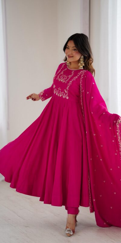 KB 289 Dark Pink with Bead Work & Embroidery Work Roman Chanderi Silk Salwar Suit . Special Price ₹2399. Delivery 4-6 Working Days. Shop now. | Jump Suits, Tops & Bottoms, Track Suits, Trendy Wear, Casual Suits, Creative suits, Designer Suits, Palazzo Suits, Party Wear Suits, Patiala Suits, Salwar suit, Straight Suits
