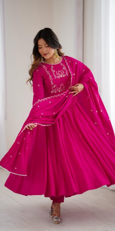 KB 289 Dark Pink with Bead Work & Embroidery Work Roman Chanderi Silk Salwar Suit . Special Price ₹2399. Delivery 4-6 Working Days. Shop now. | Jump Suits, Tops & Bottoms, Track Suits, Trendy Wear, Casual Suits, Creative suits, Designer Suits, Palazzo Suits, Party Wear Suits, Patiala Suits, Salwar suit, Straight Suits
