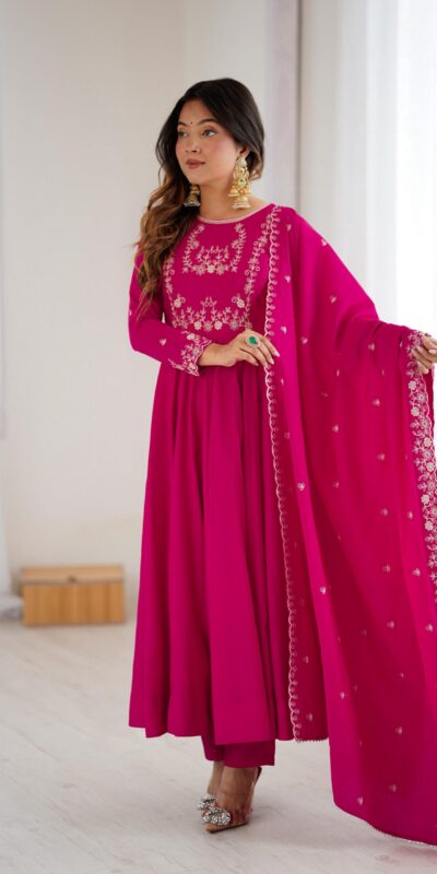 KB 289 Dark Pink with Bead Work & Embroidery Work Roman Chanderi Silk Salwar Suit . Special Price ₹2399. Delivery 4-6 Working Days. Shop now. | Jump Suits, Tops & Bottoms, Track Suits, Trendy Wear, Casual Suits, Creative suits, Designer Suits, Palazzo Suits, Party Wear Suits, Patiala Suits, Salwar suit, Straight Suits