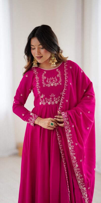 KB 289 Dark Pink with Bead Work & Embroidery Work Roman Chanderi Silk Salwar Suit . Special Price ₹2399. Delivery 4-6 Working Days. Shop now. | Jump Suits, Tops & Bottoms, Track Suits, Trendy Wear, Casual Suits, Creative suits, Designer Suits, Palazzo Suits, Party Wear Suits, Patiala Suits, Salwar suit, Straight Suits