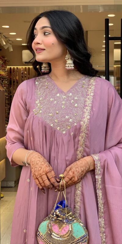 MF 819 Lavender Color Cotton Silk Salwar Suit with Mirror Work. Affordable Price ₹1699. Delivery 4-6 Working Days. Shop now. | Jump Suits, Casual Suits, Creative suits, Designer Suits, Palazzo Suits, Party Wear Suits, Patiala Suits, Salwar suit, Straight Suits