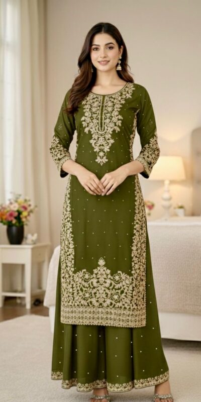 SSR 535 Mahendi in Organza Silk Embroidery Work Salwar Suit . Available at ₹2399 only. Delivery 4-6 Working Days. Shop now. | Jump Suits, Straight Suits, Tops & Bottoms, Track Suits, Trendy Wear, Casual Suits, Creative suits, Designer Suits, Palazzo Suits, Party Wear Suits, Patiala Suits, Salwar suit