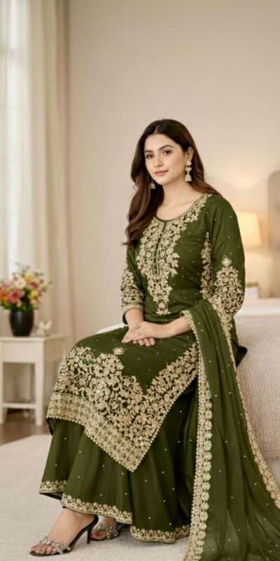 SSR 535 Mahendi in Organza Silk Embroidery Work Salwar Suit . Available at ₹2399 only. Delivery 4-6 Working Days. Shop now. | Jump Suits, Straight Suits, Tops & Bottoms, Track Suits, Trendy Wear, Casual Suits, Creative suits, Designer Suits, Palazzo Suits, Party Wear Suits, Patiala Suits, Salwar suit