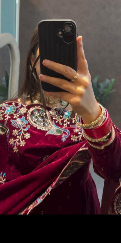 ST 1148 Maroon 9000 Velvet Salwar Suit with Embroidery Work & Lace Work. Get it for ₹2449. Delivery 4-6 Working Days. Shop now. | Jump Suits, Straight Suits, Tops & Bottoms, Track Suits, Trendy Wear, Casual Suits, Creative suits, Designer Suits, Palazzo Suits, Party Wear Suits, Patiala Suits, Salwar suit
