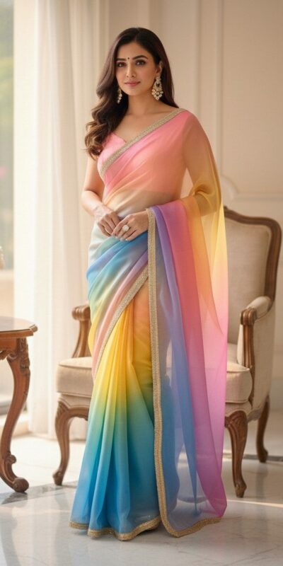 BT 416 Multi Organza Saree with Embroidery Work & Digital Print. Special Price ₹1599. Delivery 4-6 Working Days. Shop now. | Bollywood Sarees, Creative Sarees, Designer Sarees, Embroidered Sarees, Ethnic Saree, Modern Digital sarees, Party Wear Sarees, Sarees