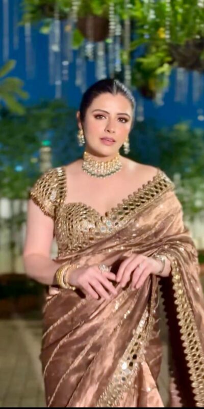 BT 413 Mustered Organza Silk Saree with Mirror Work & Embroidery Work. Introductory Price ₹1999. Delivery 4-6 Working Days. Shop now. | Bollywood Sarees, Creative Sarees, Designer Sarees, Embroidered Sarees, Ethnic Saree, Modern Digital sarees, Party Wear Sarees, Sarees