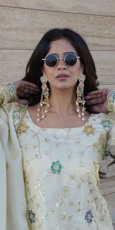 ZSR 3155 Off White Chinnon Salwar Suit Perfect for Wedding, Party, Durga Puja, Reception, Onam – . Grab it for ₹1999. Delivery 4-6 Working Days. | Jump Suits, Tops & Bottoms, Track Suits, Trendy Wear, Casual Suits, Creative suits, Designer Suits, Palazzo Suits, Party Wear Suits, Patiala Suits, Salwar suit, Straight Suits