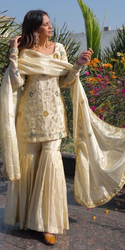 ZSR 3155 Off White Chinnon Salwar Suit Perfect for Wedding, Party, Durga Puja, Reception, Onam – . Grab it for ₹1999. Delivery 4-6 Working Days. | Jump Suits, Tops & Bottoms, Track Suits, Trendy Wear, Casual Suits, Creative suits, Designer Suits, Palazzo Suits, Party Wear Suits, Patiala Suits, Salwar suit, Straight Suits