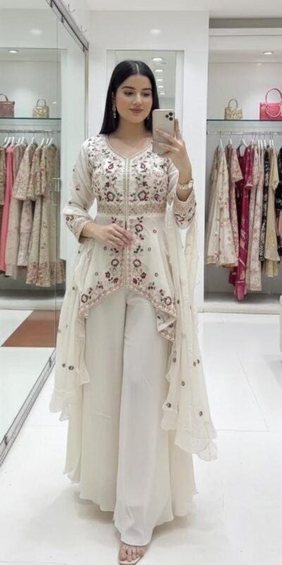 LG 2051 Off White in Rangoli Silk Embroidery Work Salwar Suit . Introductory Price ₹2549. Delivery 4-6 Working Days. Shop now. | Jump Suits, Straight Suits, Tops & Bottoms, Track Suits, Trendy Wear, Casual Suits, Creative suits, Designer Suits, Palazzo Suits, Party Wear Suits, Patiala Suits, Salwar suit