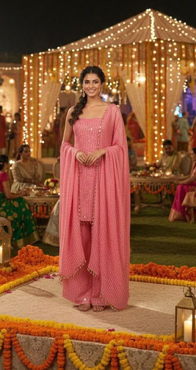 BD 1803 Peach Faux Georgette Salwar Suit with Sequins Work & Mirror Work. Exclusive Offer ₹1999. Delivery 4-6 Working Days. Shop now. | Designer Suits, Jump Suits, Tops & Bottoms, Track Suits, Trendy Wear, Casual Suits, Creative suits, Palazzo Suits, Party Wear Suits, Patiala Suits, Salwar suit, Straight Suits