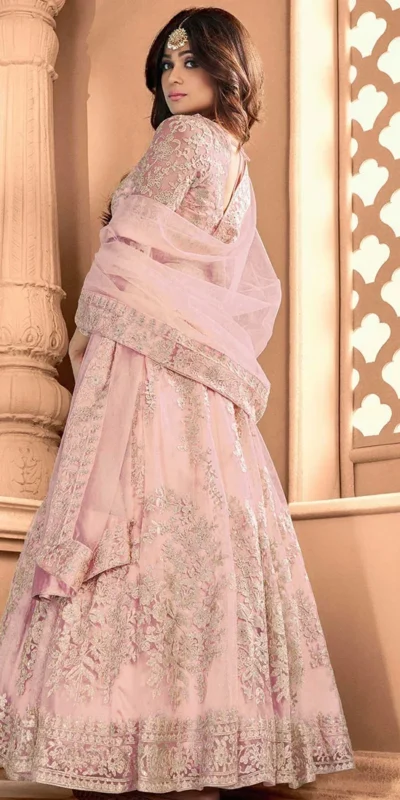FC 8356 Pink in Color Heavy Net Embroidery Work Salwar Suit . Wedding, Party, Festive, Events, Special Price ₹3199. Delivery 4-6 Working Days. Shop now. | Jump Suits, Straight Suits, Tops & Bottoms, Track Suits, Trendy Wear, Casual Suits, Creative suits, Designer Suits, Palazzo Suits, Party Wear Suits, Patiala Suits, Salwar suit