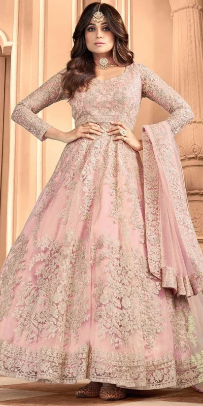 FC 8356 Pink in Color Heavy Net Embroidery Work Salwar Suit . Wedding, Party, Festive, Events, Special Price ₹3199. Delivery 4-6 Working Days. Shop now. | Jump Suits, Straight Suits, Tops & Bottoms, Track Suits, Trendy Wear, Casual Suits, Creative suits, Designer Suits, Palazzo Suits, Party Wear Suits, Patiala Suits, Salwar suit