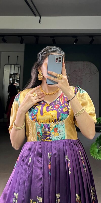 YNF 5009 Purple Dola Silk Weaving Work Gown with Designer Work. Introductory Price ₹1749. Delivery 4-6 Working Days. Shop now. | Bollywood Gowns, Creative Gowns, Designer Gowns, Embroidered Gowns, Gowns, Party Wear Gowns