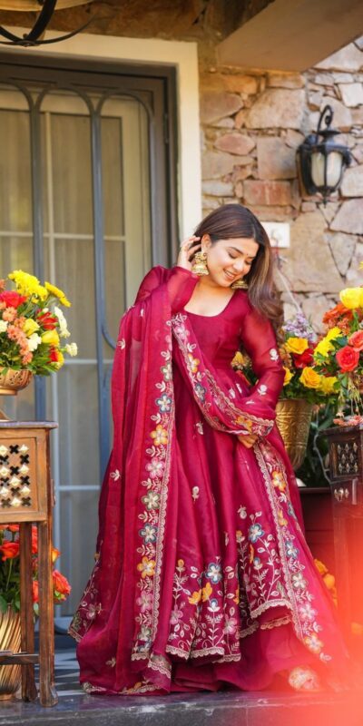 KD 1559 Rani Pink with Designer Work Organza Silk Salwar Suit . Exclusive Offer ₹2599. Delivery 4-6 Working Days. Shop now. | Jump Suits, Straight Suits, Tops & Bottoms, Track Suits, Trendy Wear, Casual Suits, Creative suits, Designer Suits, Palazzo Suits, Party Wear Suits, Patiala Suits, Salwar suit
