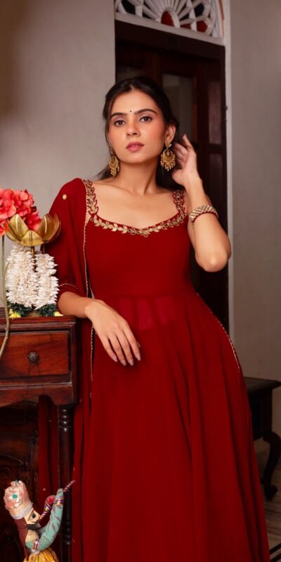 RTC 5889 Red Faux Georgette Salwar Suit with Lace Work & Mirror Work. Affordable Price ₹1999. Delivery 4-6 Working Days. Shop now. | Designer Suits, Jump Suits, Tops & Bottoms, Track Suits, Trendy Wear, Casual Suits, Creative suits, Palazzo Suits, Party Wear Suits, Patiala Suits, Salwar suit, Straight Suits
