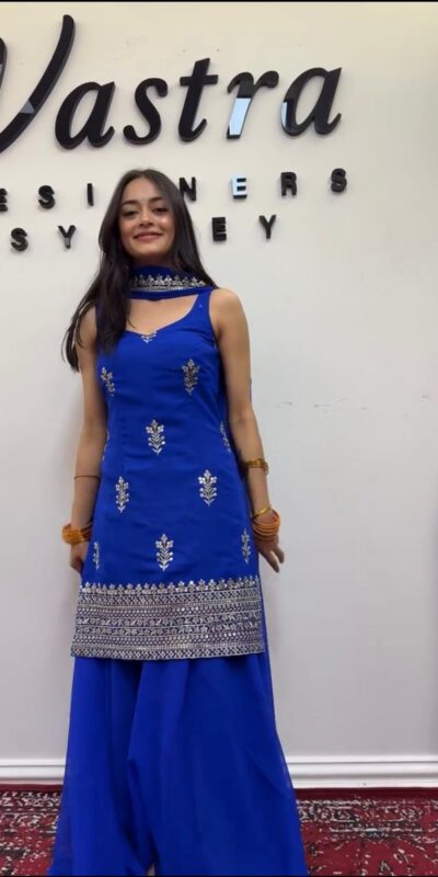 RTC 5944 Royal Blue in Royal Blue Foux Gorgette. Lace Work Salwar Suit Affordable Price ₹1999. Delivery 4-6 Working Days. Shop now. | Designer Suits, Jump Suits, Tops & Bottoms, Track Suits, Trendy Wear, Casual Suits, Creative suits, Palazzo Suits, Party Wear Suits, Patiala Suits, Salwar suit, Straight Suits