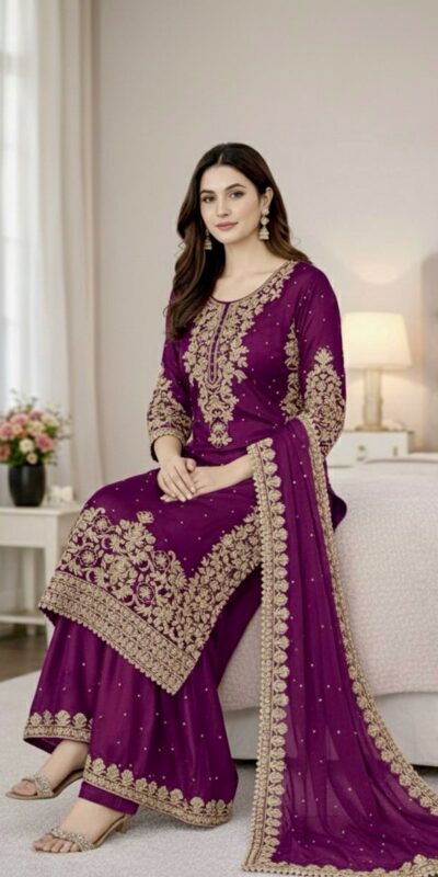 SSR 535 Wine Color in Organza Silk Embroidery Work Salwar Suit . Available at ₹2399 only. Delivery 4-6 Working Days. Shop now. | Jump Suits, Straight Suits, Tops & Bottoms, Track Suits, Trendy Wear, Casual Suits, Creative suits, Designer Suits, Palazzo Suits, Party Wear Suits, Patiala Suits, Salwar suit