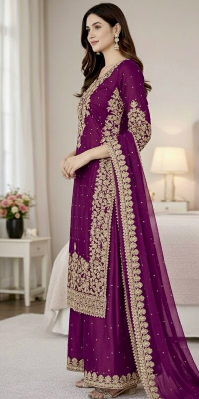 SSR 535 Wine Color in Organza Silk Embroidery Work Salwar Suit . Available at ₹2399 only. Delivery 4-6 Working Days. Shop now. | Jump Suits, Straight Suits, Tops & Bottoms, Track Suits, Trendy Wear, Casual Suits, Creative suits, Designer Suits, Palazzo Suits, Party Wear Suits, Patiala Suits, Salwar suit