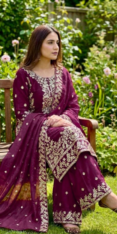 SRK 5316 Wine Organza Silk Salwar Suit Perfect for Wedding, Party, Makar Sankranti, Eid, Durga Puja – . Affordable Price ₹2149. Delivery 4-6 Workin | Jump Suits, Straight Suits, Tops & Bottoms, Track Suits, Trendy Wear, Casual Suits, Creative suits, Designer Suits, Palazzo Suits, Party Wear Suits, Patiala Suits, Salwar suit