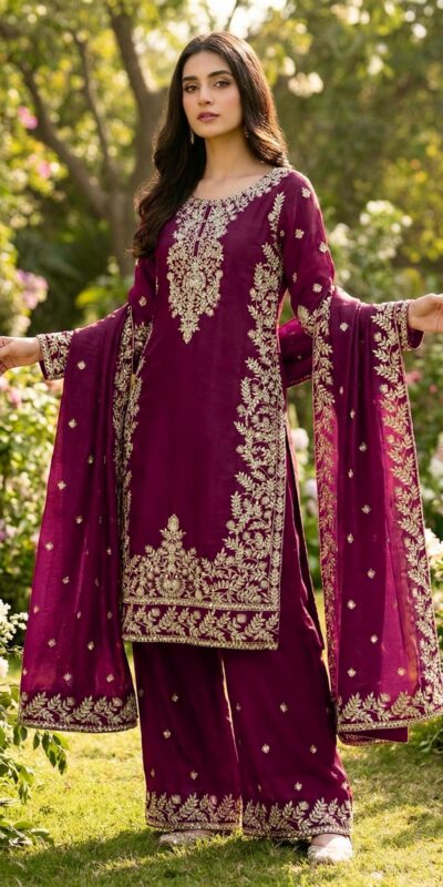 SRK 5316 Wine Organza Silk Salwar Suit Perfect for Wedding, Party, Makar Sankranti, Eid, Durga Puja – . Affordable Price ₹2149. Delivery 4-6 Workin | Jump Suits, Straight Suits, Tops & Bottoms, Track Suits, Trendy Wear, Casual Suits, Creative suits, Designer Suits, Palazzo Suits, Party Wear Suits, Patiala Suits, Salwar suit