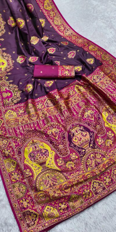 MB 56 Wine in Color Paithani Silk Lace Border & Lace Work Saree . Special Price ₹2399. Delivery 4-6 Working Days. Shop now. | Bollywood Sarees, Creative Sarees, Designer Sarees, Embroidered Sarees, Ethnic Saree, Modern Digital sarees, Party Wear Sarees, Sarees