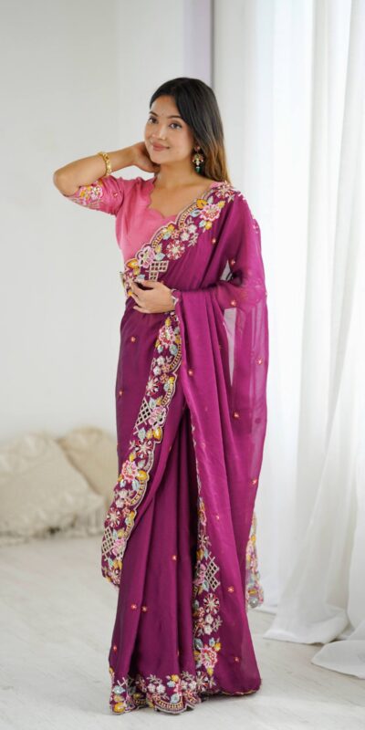 BT 1303 Wine Premium Noha Crush Saree with Sequins Work & Embroidery Work. Exclusive Offer ₹2149. Delivery 4-6 Working Days. Shop now. | Bollywood Sarees, Creative Sarees, Designer Sarees, Embroidered Sarees, Ethnic Saree, Modern Digital sarees, Party Wear Sarees, Sarees