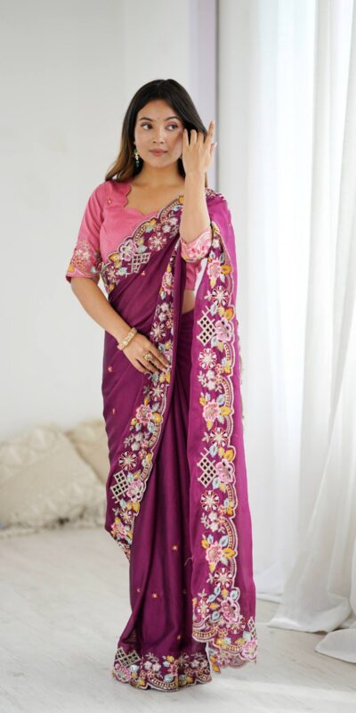 BT 1303 Wine Premium Noha Crush Saree with Sequins Work & Embroidery Work. Exclusive Offer ₹2149. Delivery 4-6 Working Days. Shop now. | Bollywood Sarees, Creative Sarees, Designer Sarees, Embroidered Sarees, Ethnic Saree, Modern Digital sarees, Party Wear Sarees, Sarees