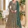 Green Georgette Thread Sequence Work Salwar Suit