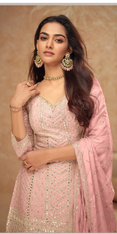 FC 7518 Baby Pink Chinon Salwar Suit Perfect for Wedding, Party, Diwali, Durga Puja, Temple Visit – . Festive Deal ₹3099. Delivery 4-6 Working Days. | Jump Suits, Straight Suits, Tops & Bottoms, Track Suits, Trendy Wear, Casual Suits, Creative suits, Designer Suits, Palazzo Suits, Party Wear Suits, Patiala Suits, Salwar suit
