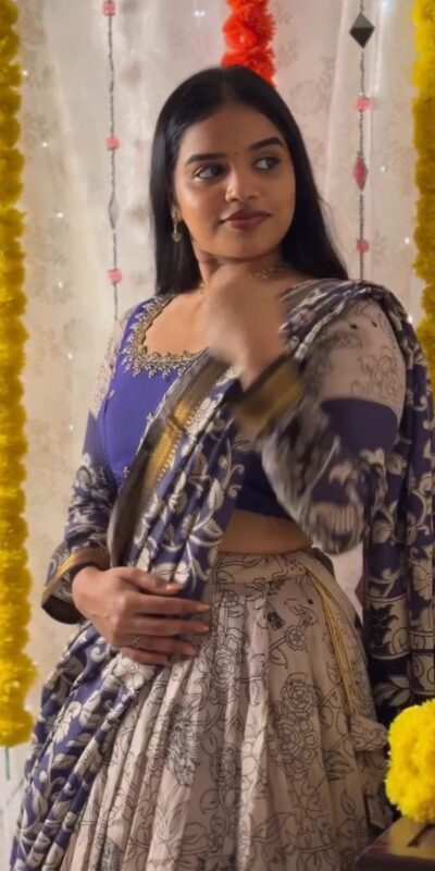 PC 562 Blue in Rion Cotton Kalamkari Print Lehenga Choli . Wedding, Party, Festive, Events, Now at just ₹2149. Delivery 4-6 Working Days. Shop now. | Bollywood Lehenga, Creative Lehenga, Designer Lehenga, Embroidered Lehenga, Lehenga, Party Wear Lehenga