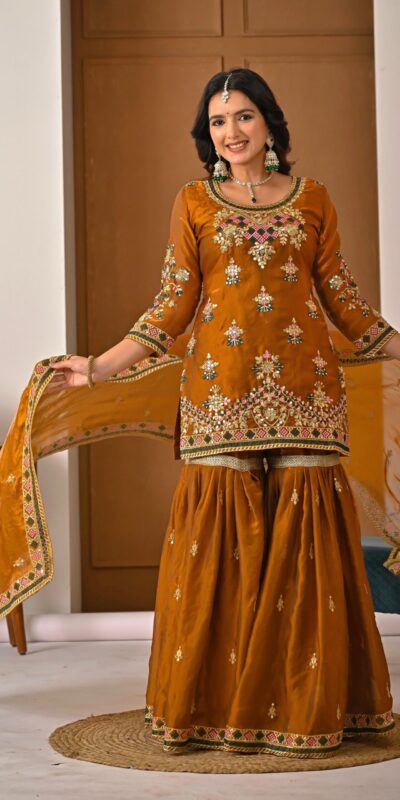 ND 5056 Brown Fandy Silk Salwar Suit with Embroidery Work. Wedding, Party, Festive, Events Now at just ₹2649. Delivery 4-6 Working Days. Shop now. | Jump Suits, Straight Suits, Casual Suits, Creative suits, Designer Suits, Palazzo Suits, Party Wear Suits, Patiala Suits, Salwar suit
