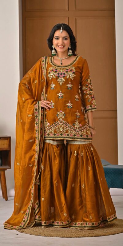 ND 5056 Brown Fandy Silk Salwar Suit with Embroidery Work. Wedding, Party, Festive, Events Now at just ₹2649. Delivery 4-6 Working Days. Shop now. | Jump Suits, Straight Suits, Casual Suits, Creative suits, Designer Suits, Palazzo Suits, Party Wear Suits, Patiala Suits, Salwar suit