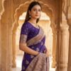 MB 39 Dark Blue Color Banarasi Saree with Zari Work & Lace Work. Introductory Price ₹1899. Delivery 4-6 Working Days. Shop now. | Bollywood Sarees, Creative Sarees, Designer Sarees, Embroidered Sarees, Ethnic Saree, Modern Digital sarees, Party Wear Sarees, Sarees