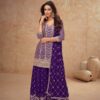 FC 7518 Dark Purple Chinon Salwar Suit Perfect for Wedding, Party, Diwali, Durga Puja, Temple Visit – . Festive Deal ₹3099. Delivery 4-6 Working Days. | Jump Suits, Straight Suits, Tops & Bottoms, Track Suits, Trendy Wear, Casual Suits, Creative suits, Designer Suits, Palazzo Suits, Party Wear Suits, Patiala Suits, Salwar suit