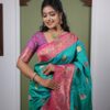 MB 22 Firozi Soft Paithani Silk Saree with Zari Work & Lace Work. Affordable Price ₹2399. Delivery 4-6 Working Days. Shop now. | Bollywood Sarees, Creative Sarees, Designer Sarees, Embroidered Sarees, Ethnic Saree, Modern Digital sarees, Party Wear Sarees, Sarees