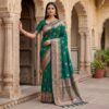 MB 39 Green Color Banarasi Saree with Zari Work & Lace Work. Introductory Price ₹1899. Delivery 4-6 Working Days. Shop now. | Bollywood Sarees, Creative Sarees, Designer Sarees, Embroidered Sarees, Ethnic Saree, Modern Digital sarees, Party Wear Sarees, Sarees