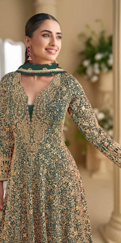 FC 5807 Green Color Georgette Thread Sequence Work Salwar Suit . Introductory Price ₹3649. Delivery 4-6 Working Days. Shop now. | Jump Suits, Straight Suits, Casual Suits, Creative suits, Designer Suits, Palazzo Suits, Party Wear Suits, Patiala Suits, Salwar suit
