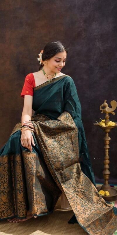 KPR 070 Green Color Soft Lichi Silk Saree with Lace Border & Lace Work. Best Price ₹1349. Delivery 4-6 Working Days. Shop now. | Bollywood Sarees, Creative Sarees, Designer Sarees, Embroidered Sarees, Ethnic Saree, Modern Digital sarees, Party Wear Sarees, Sarees